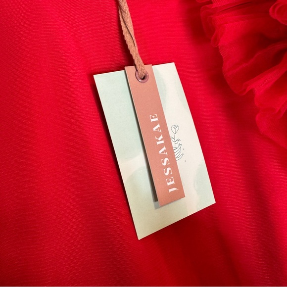 JessaKae Plus Size Red Cherish Dress 4XL - Picture 9 of 15